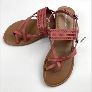 Crisscross Laser Cut Detail Sandals NWT